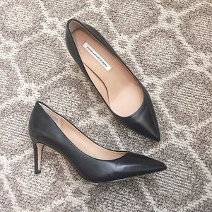 DVF Diane von Furstenberg Black Leather heels
